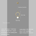 DecorBites™ Gold Ring LED Pendant Light for Living Bedroom Kitchen Island Decor