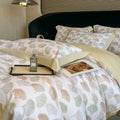DecorBites™ Eucalyptus Fiber Flowers Bedding Set: Duvet Cover, Bed Sheet, Pillowcase - 4Pcs