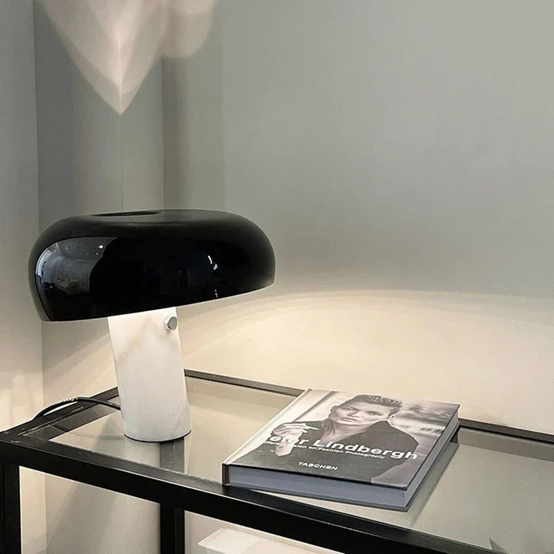DecorBites™ Designer Mushroom Lamp: Nordic Marble Table Lamp for Villa Study Room Indoor Lighting