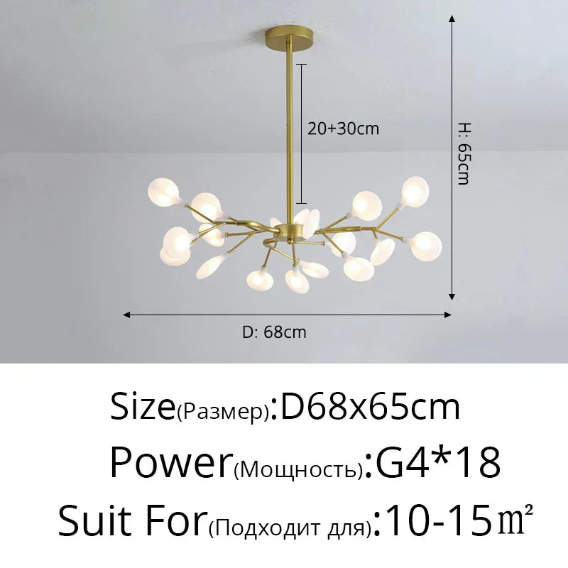 DecorBites™ LED Firefly Chandelier: Modern Nordic Ceiling Lights for Luxury Home Decor