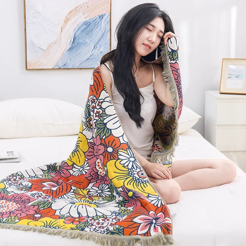 DecorBites™ Kawaii Cartoon Adults Bath Towel - Soft Cotton Gauze, Absorbent & Quick-Dry - Large 80x160cm Beach Wrap