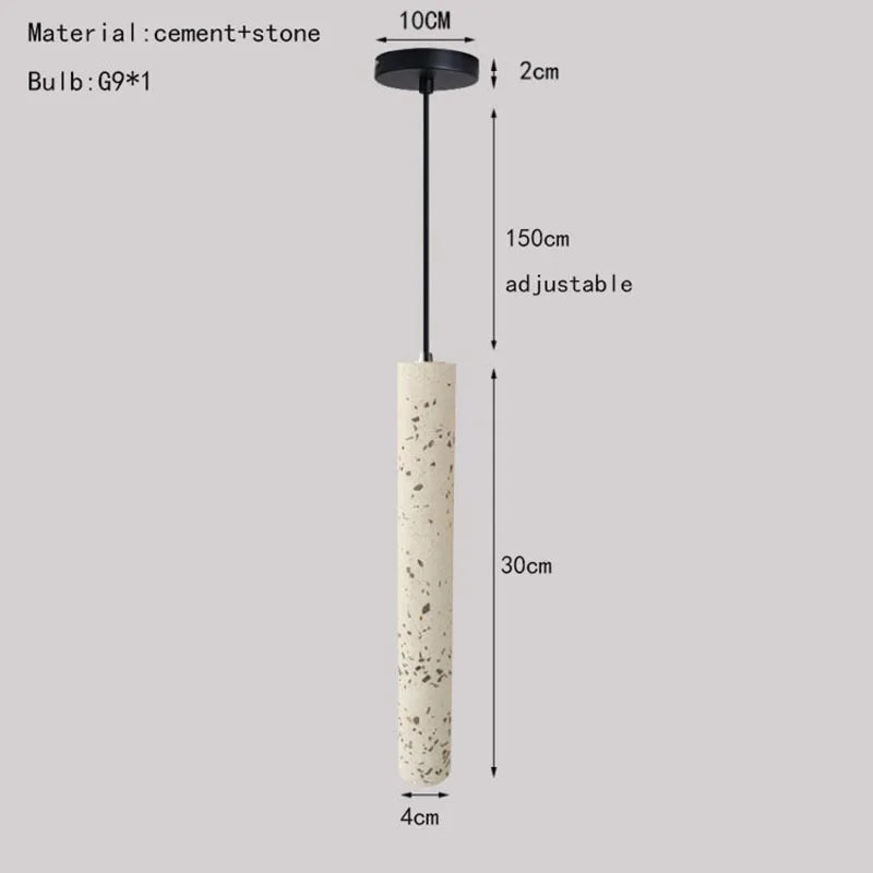 DecorBites™ Industrial Stone LED Pendant Lamp, Adjustable Wire, Colorful Options
