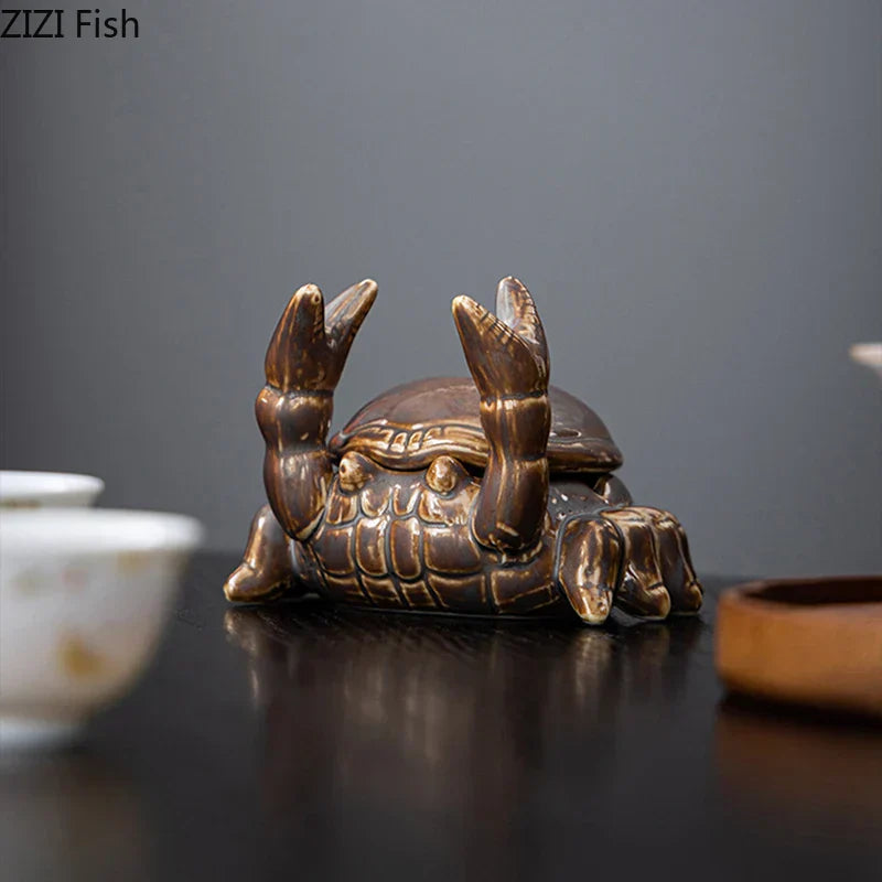 DecorBites™ Crab Ceramic Ashtray Phone Holder Desk Decoration Smoking Gift