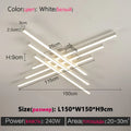 DecorBites™ Black Chandelier LED Ceiling Lamp: Nordic Minimalist Square Bedroom Living Room Lighting