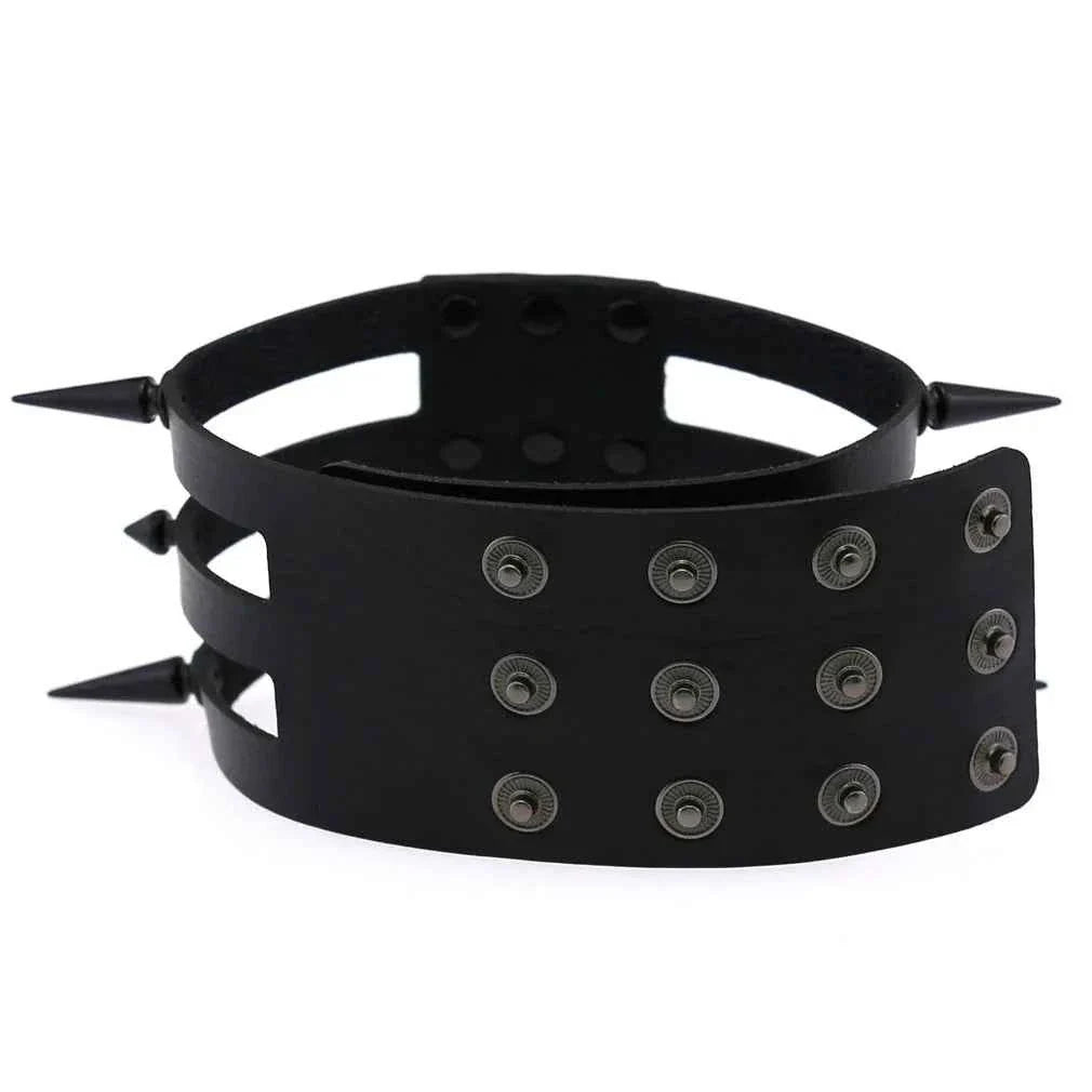 Rivet Leather Bondage Choker Accessories