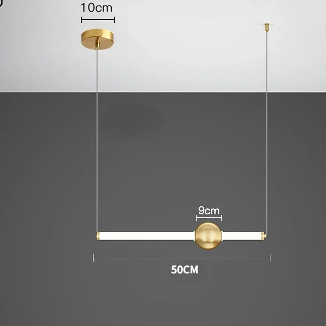 DecorBites™ Glass Rod Pendant Light - Modern Long Hanging Lamp for Living Room, Bedroom & Shop