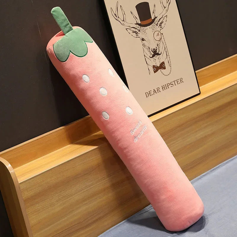 DecorBites™ Cylindrical Long Pillow: Detachable, Washable, Side-Sleeping Body Support