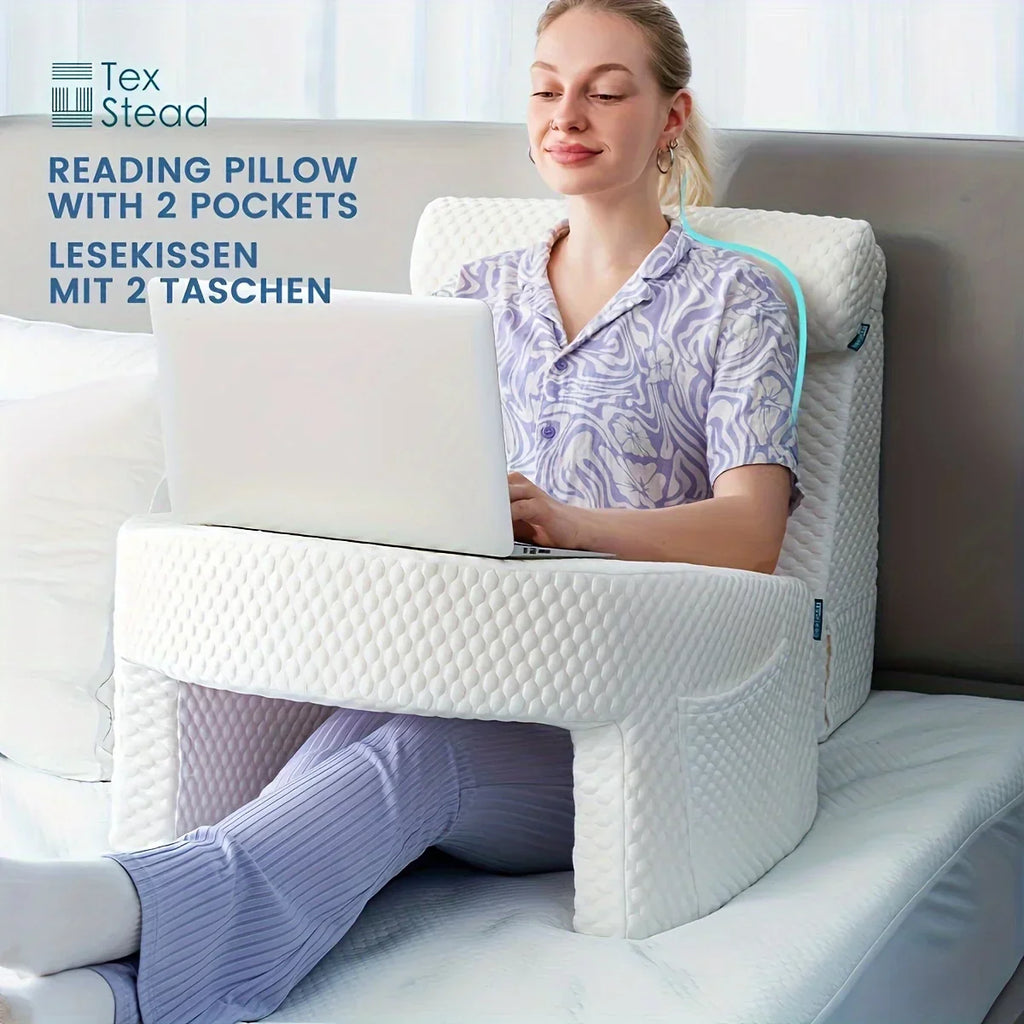 DecorBites™ Gaming Arm Rest Pillow with Memory Foam for Adults, Extra Large for Reading and Working