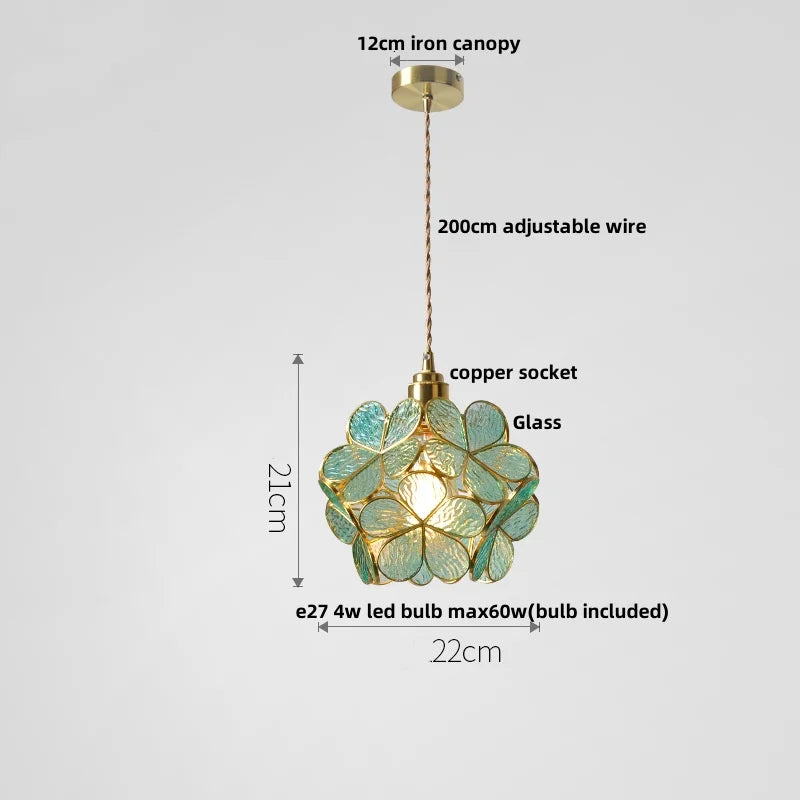 DecorBites™ Glass Copper LED Pendant Lamp | Nordic Modern Luxury Hanging Light