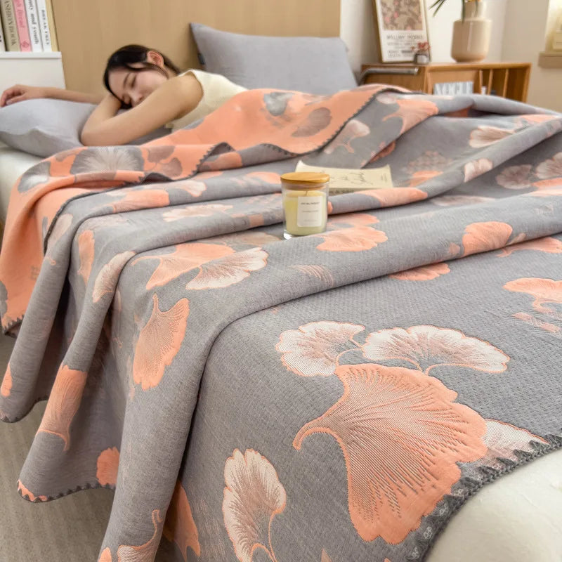 DecorBites™ Cotton Towel Blanket, Rural Printed Thin Quilt - Luxury Breathable Bedspread