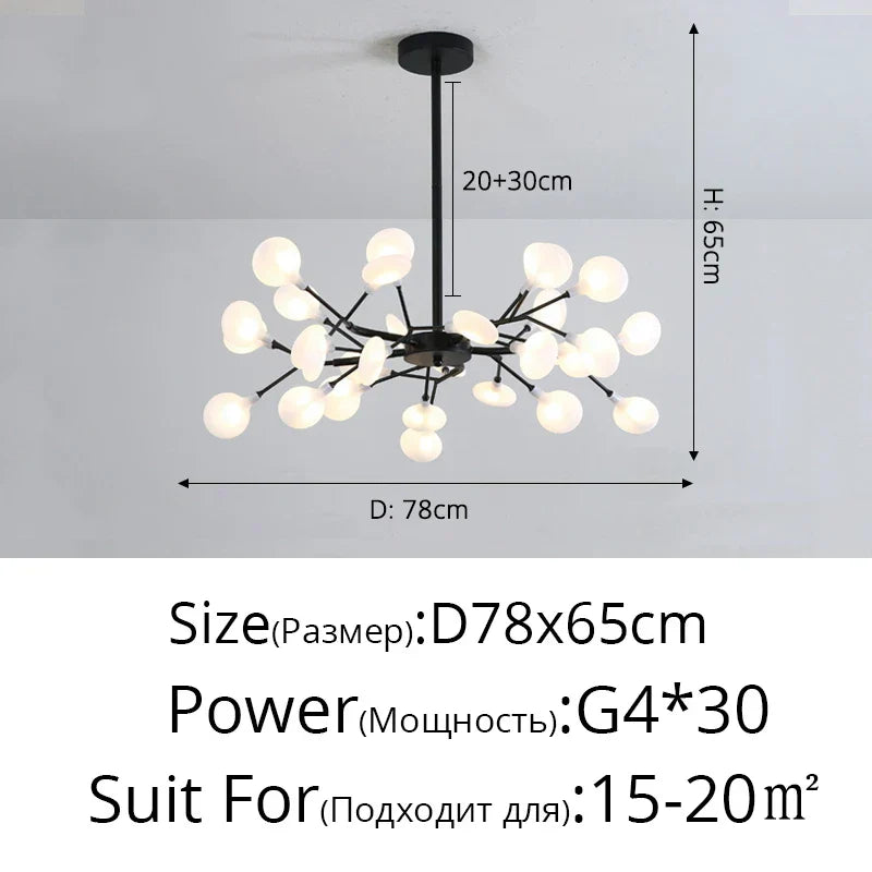 DecorBites™ LED Firefly Chandelier: Modern Nordic Ceiling Lights for Luxury Home Decor