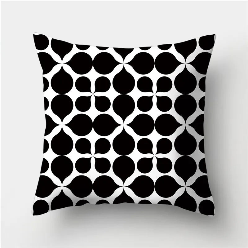 DecorBites™ Geometric Stripes Pillowcase 45x45cm Polyester Cushion Cover for Living Room