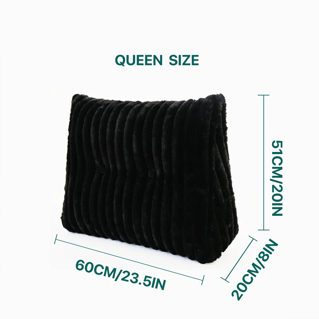 DecorBites™ Headboard Wedge Pillow - Triangular Bed Rest Support & Reading Bolster