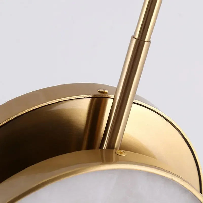 DecorBites™ Golden Marble LED Pendant Light: Luxe Nordic Minimalist Decor for Living & Dining Rooms