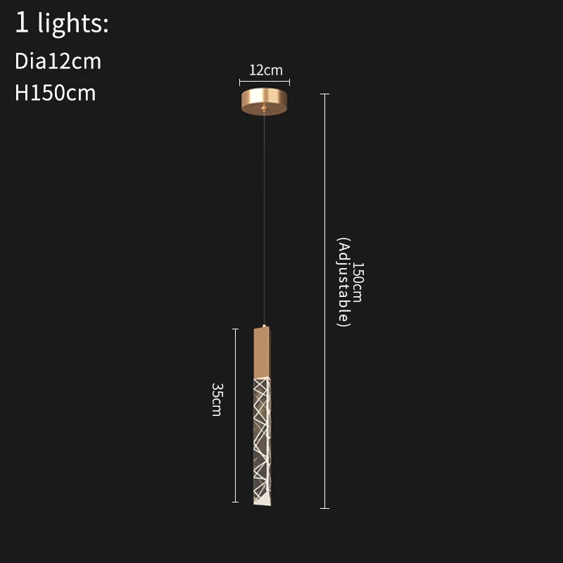 DecorBites™ Crystal LED Chandelier: Stylish Staircase & Living Room Lighting