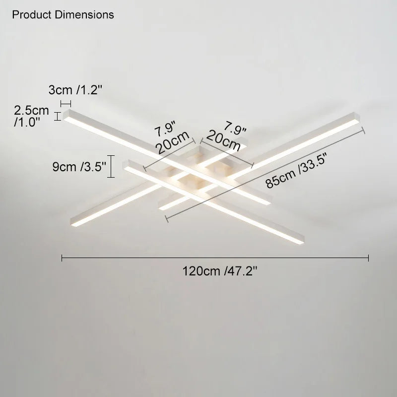 DecorBites™ Black Chandelier LED Ceiling Lamp for Master Bedroom Living Room Energy Saving Light