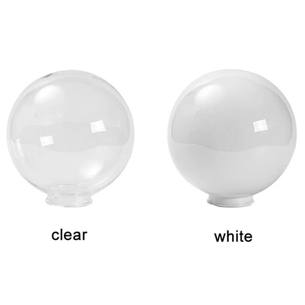 White & clear acrylic round globe lamp for outdoor garden lighting