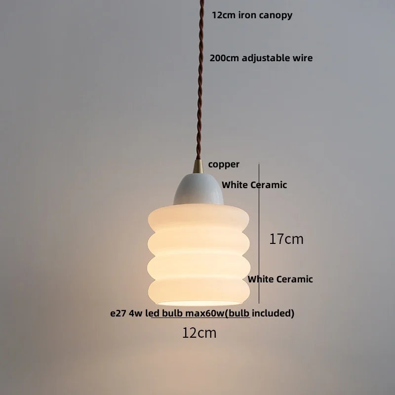 DecorBites™ Glass LED Pendant Lamp | Adjustable Nordic Hanging Light