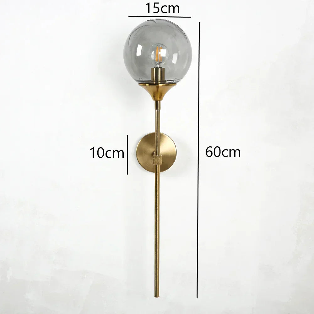 DecorBites™ Golden Glass Wall Sconces | Modern Nordic Lights for Home Decor