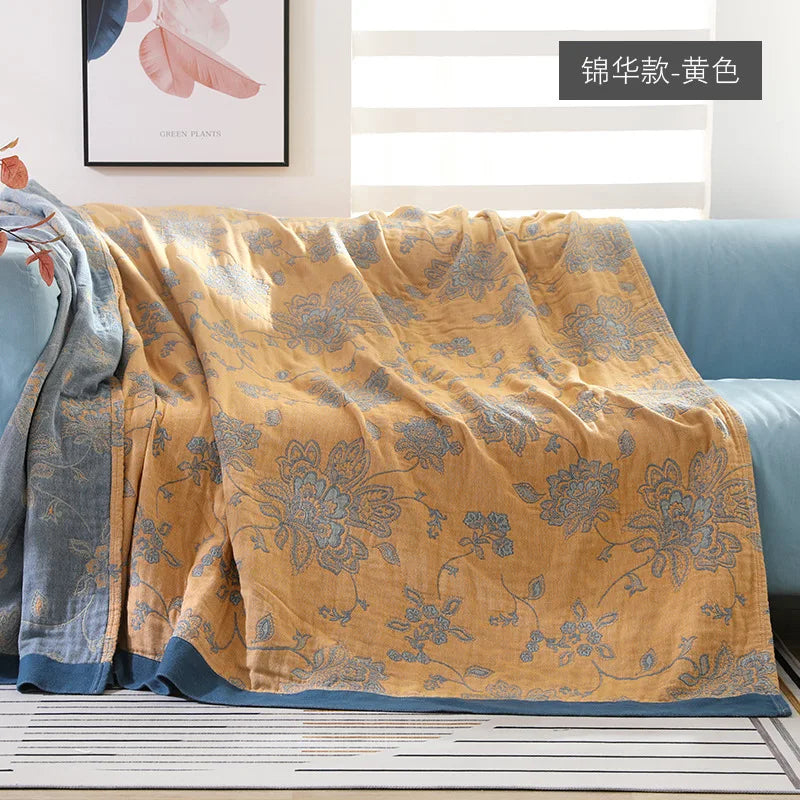 DecorBites™ Cotton Gauze Summer Quilt - Lightweight Air-Conditioning Blanket for Girls