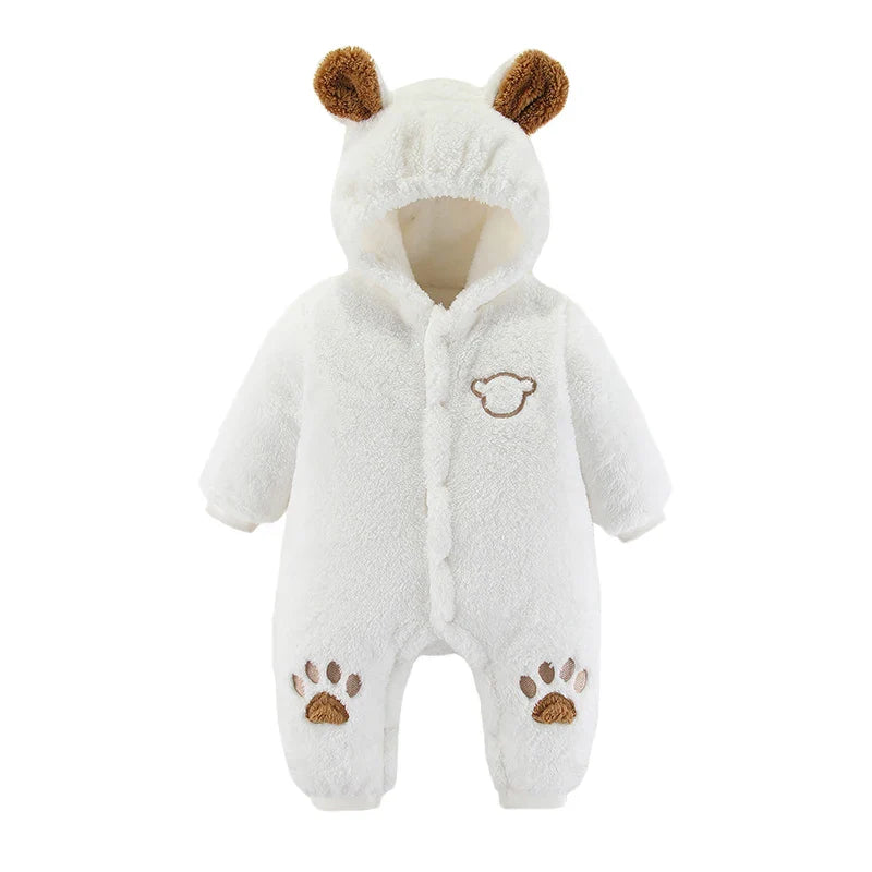 Winter Hooded Baby Romper with Cute Ears