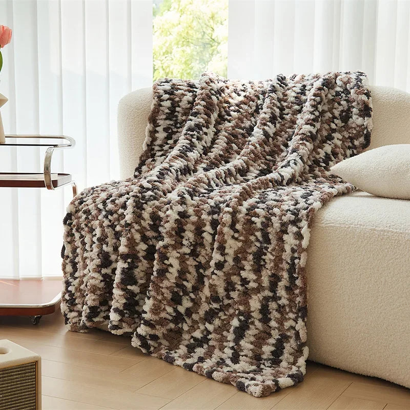 DecorBites™ Knitted Jacquard Blanket Throw 130x160cm 1400g