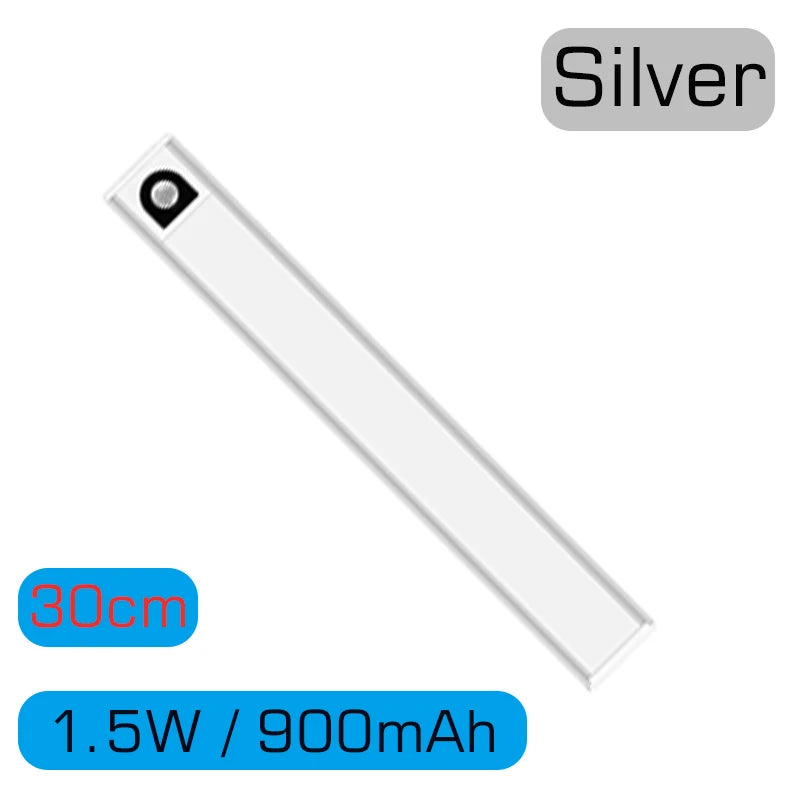 DecorBites™ LED Cabinet Light Bar: Motion Sensor, Aluminium, Long Strip, Magnet, Kitchen Closet Wardrobe