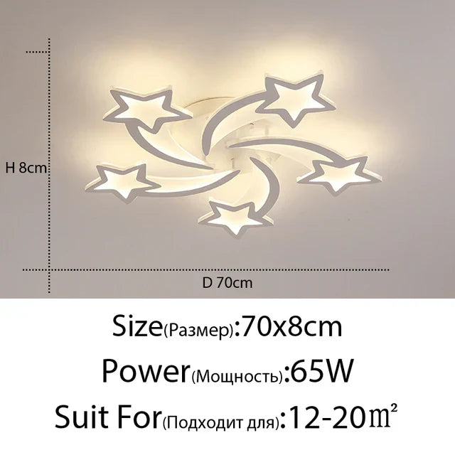DecorBites™ LED Acrylic Chandelier with Remote for Bedroom Dining Living Room Lighting