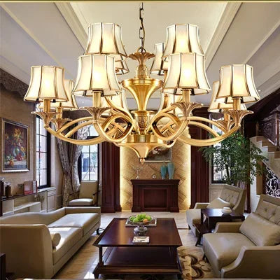 DecorBites™ Copper Villa Chandelier Retro Staircase Lighting Home Decor
