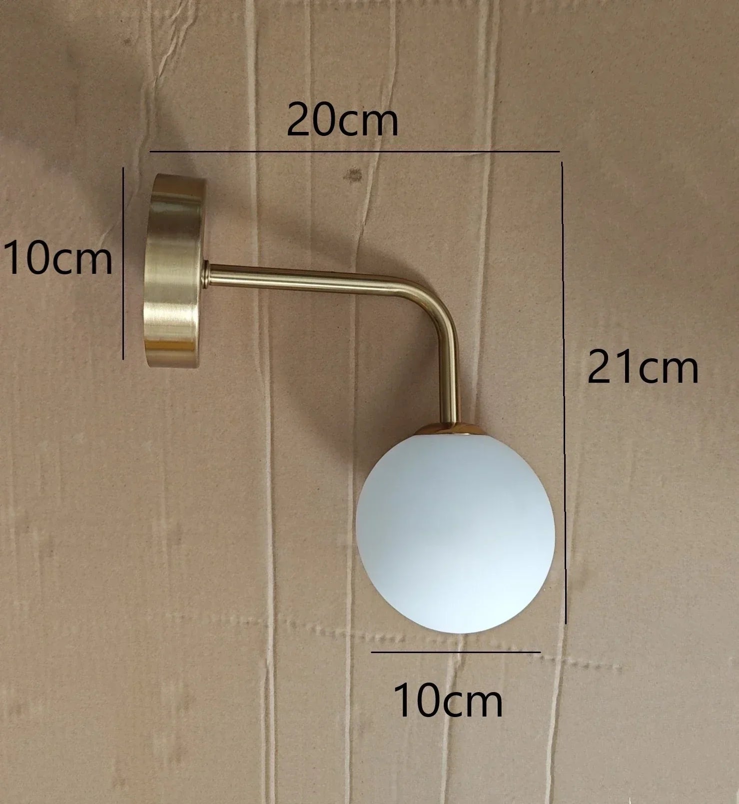 DecorBites™ Golden Glass LED Wall Lamp for Bedroom, Living Room - Nordic Design