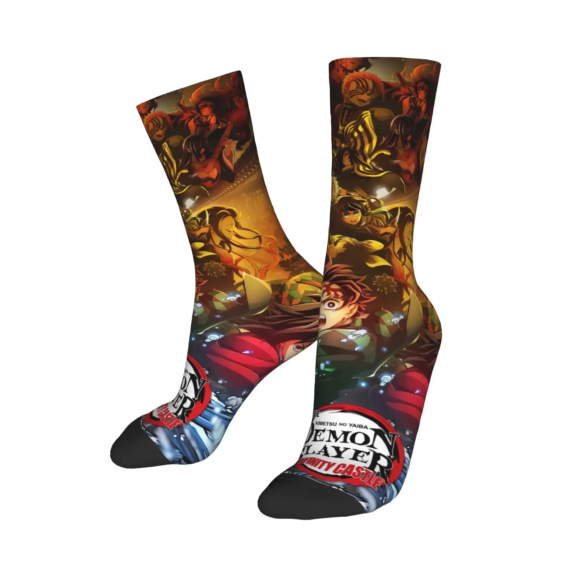 Demon Slayer Socks: Nezuko & Giyu Trendy Skateboard Style