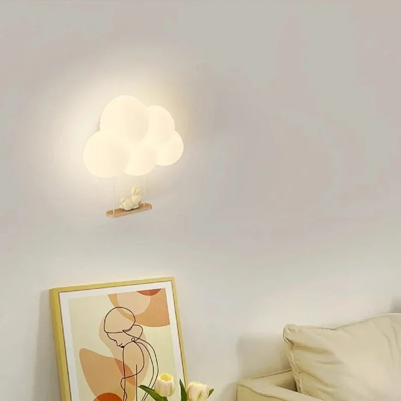 DecorBites™ Kids Room LED Animal Wall Lamps - Monkey Rabbit Cloud Design