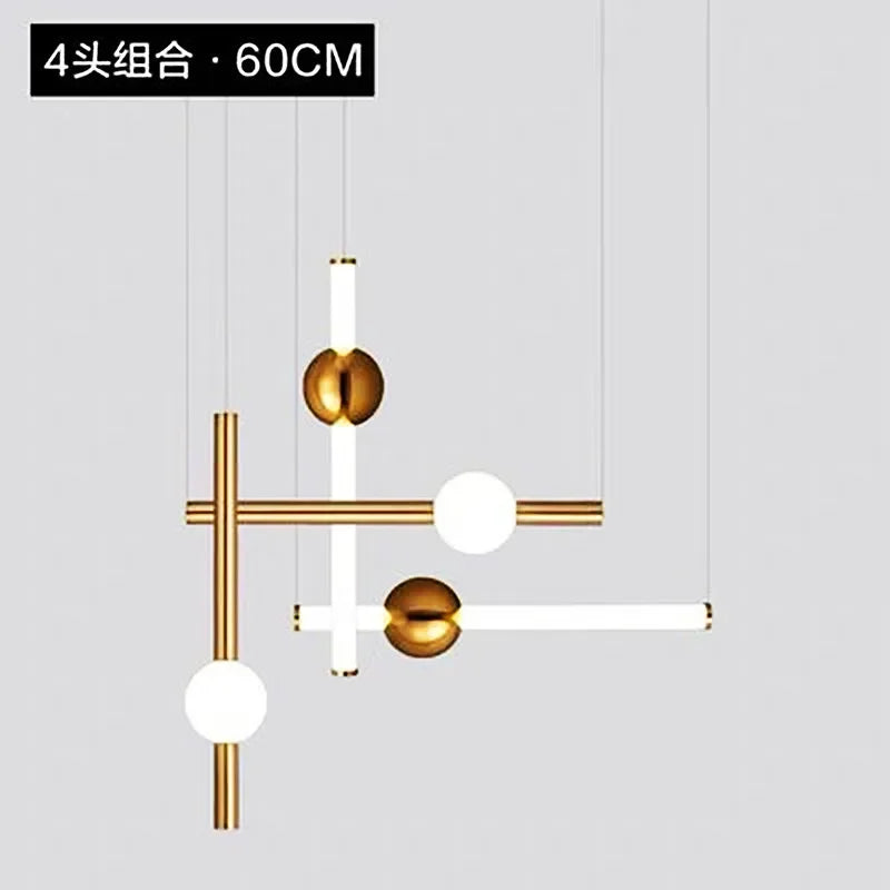 DecorBites™ Geometric Line Frame Chandelier Pendant Lights for Stairs and Table Decor