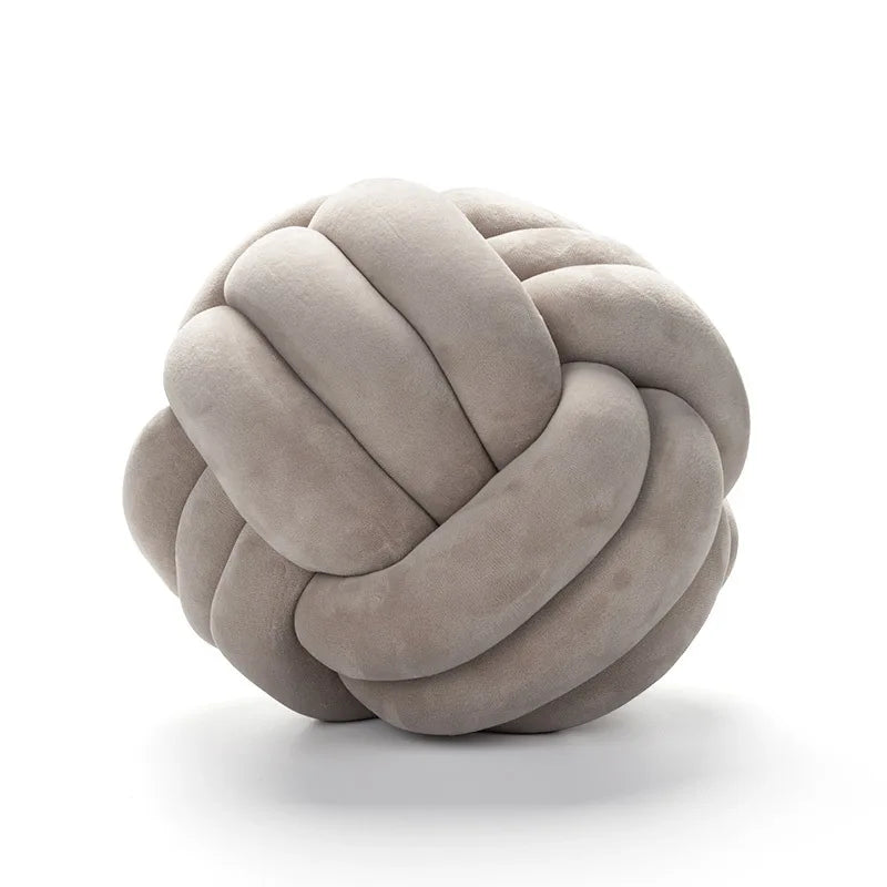 DecorBites™ Knot Ball Short Plush Throw Pillow for Home Décor and Comfort