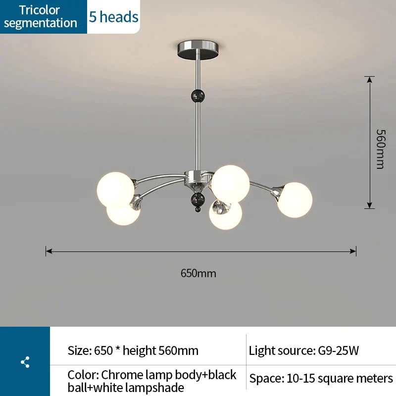 DecorBites™ Cream Wind Chandelier: Luxury Postmodern Hall Lamp for Living Room, Bedroom, and Restaurant