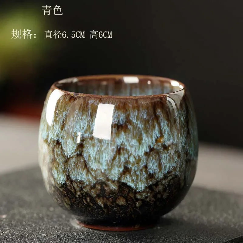 DecorBites™ Egg Style Ceramic Tea Cup Porcelain Kung Fu Cups Set