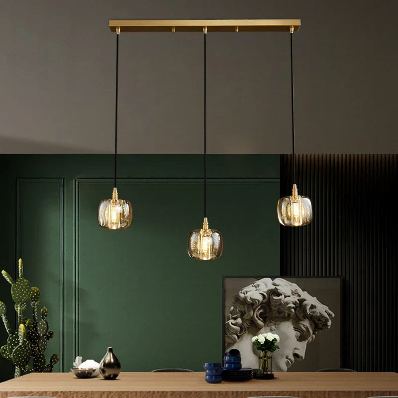 DecorBites™ Elegant Rotating Staircase Pendant Lamp with Double Hollow Design