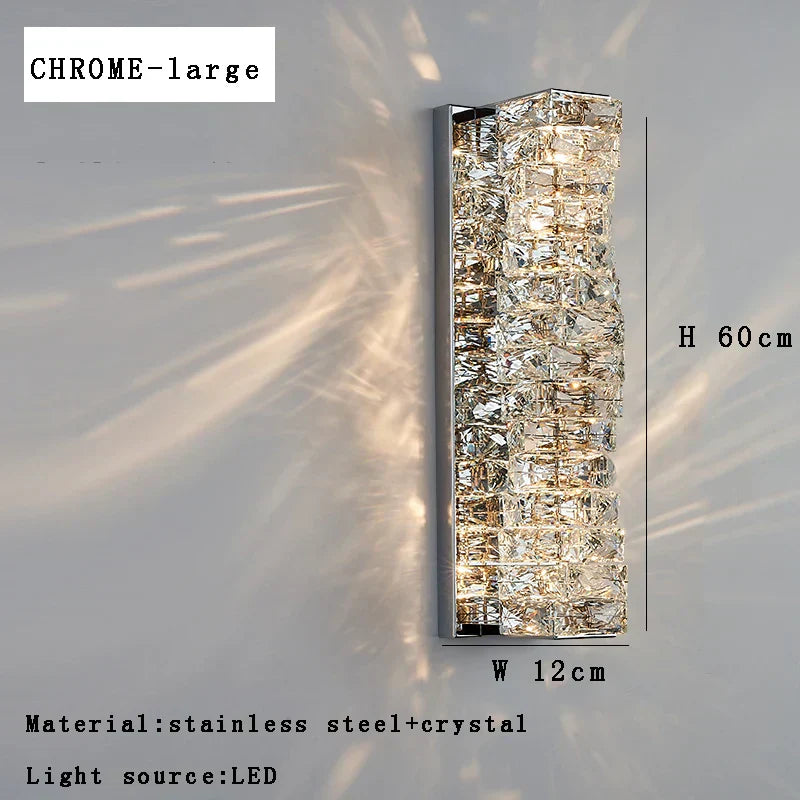 DecorBites™ Crystal Wall Sconce Lamps: Luxury Indoor Wall Lights for Modern Room Decor & Bedside Lighting.