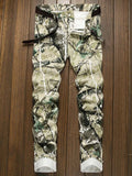 Stylish Mid Stretch Slim Fit Pants - Men's Mid Waist Distressed And Ripped Denim With Tassels For All Seasons Street Wear