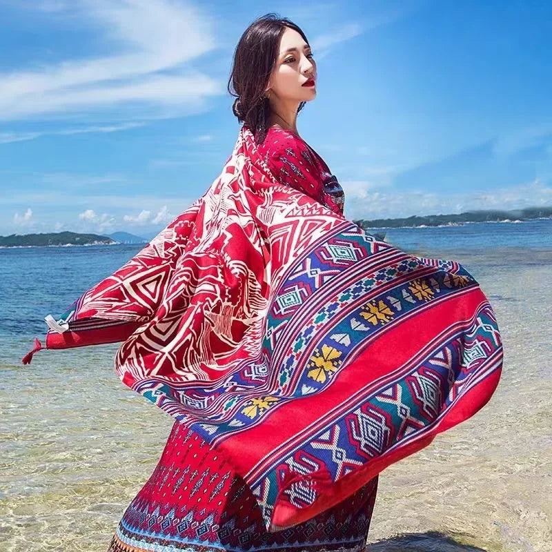 Large Boho Cotton Beach Sarong