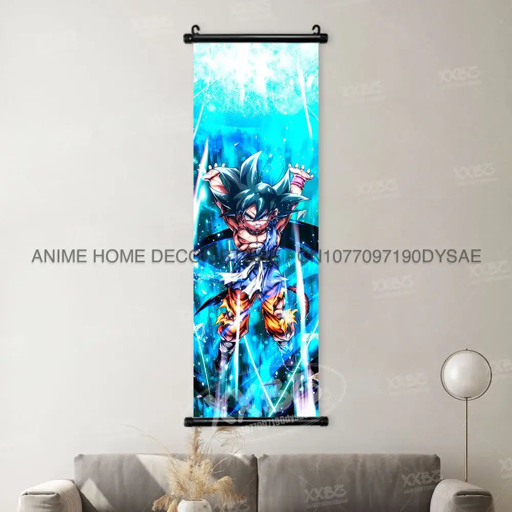 Dragon Ball Posters: Goku & Vegeta Hanging Scroll Wall Art