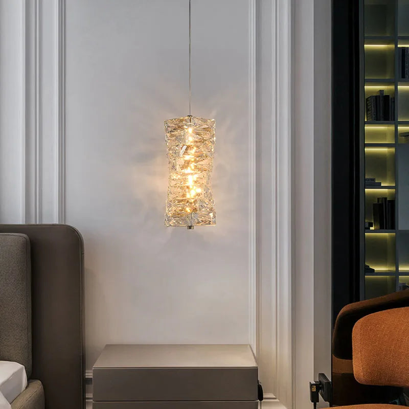 DecorBites™ Gold Chrome Crystal Wall Sconce LED Lamp for Living Room Bedroom TV Background Lighting