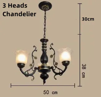 DecorBites™ Glass Shade Ceiling Chandelier for Home Decor Lighting
