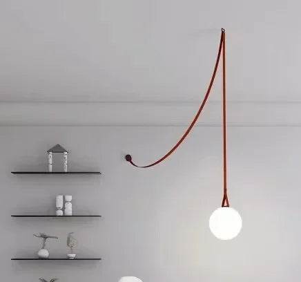 DecorBites™ Glass Ball LED Pendant Light - Black Orange, Trendy Design for Indoor Lighting