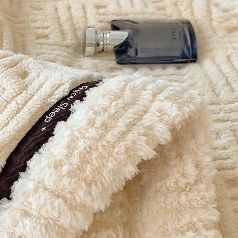 DecorBites™ Fluffy Fleece Blanket for Bed Sofa Cover Glade Cozy Warmth Blanket