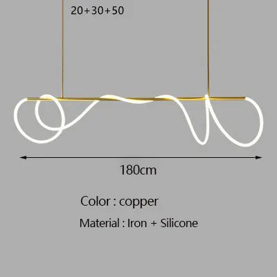 DecorBites™ Gold Black LED Chandelier Modern Minimalist Pendant for Home Decor Lighting
