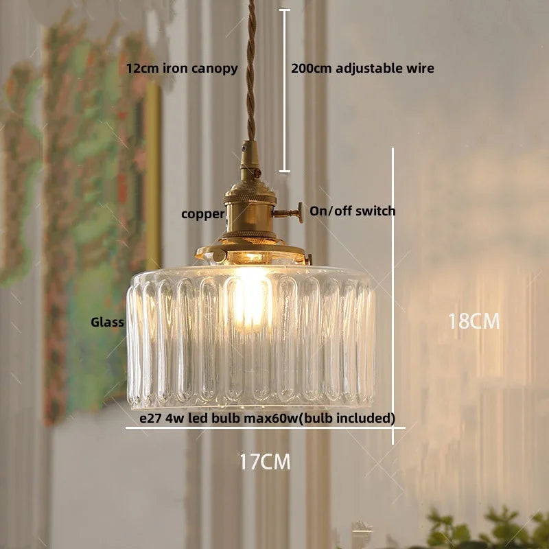 DecorBites™ Green Flower Glass Pendant Light - Modern Kitchen Bar Restaurant Hanging Lamp