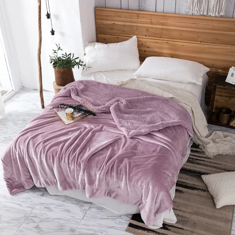 DecorBites™ Cozy Plush Blanket: Soft, Warm, Lightweight for Bedroom & Sofa All Seasons