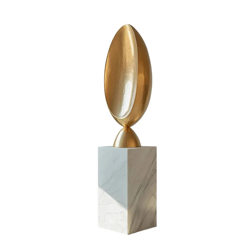 DecorBites™ Golden Geometric Tree Hole Sculpture Ornaments for Home Decor