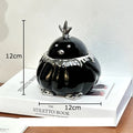DecorBites™ Garlic Duck Ceramic Ashtray with Lid - Unique Desk Decoration and Smoking Accessory